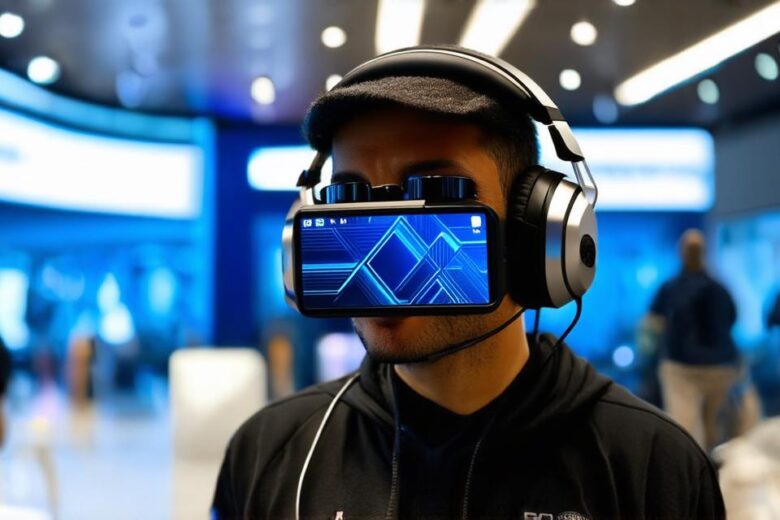 Which features are included in augmented reality headsets? Select all that apply.