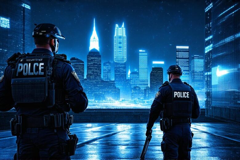 What is an improbable future use of augmented reality in policing?